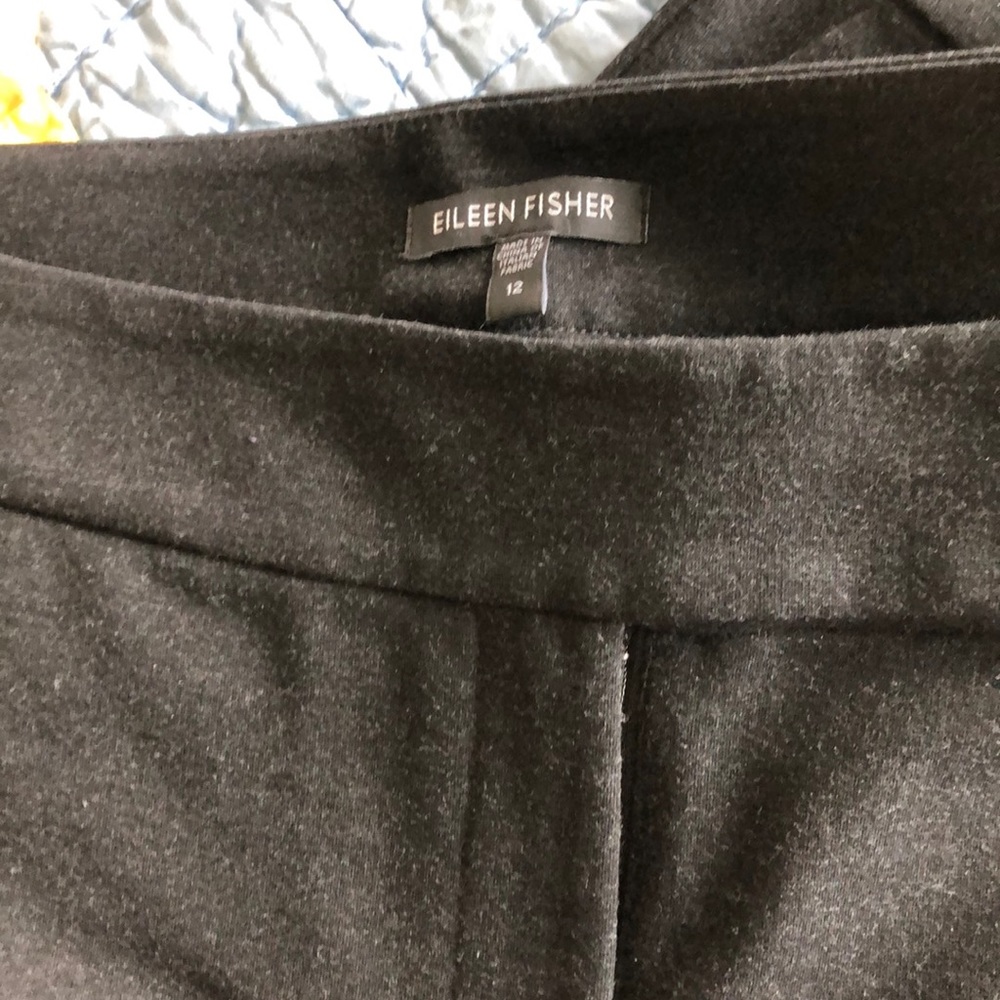 Eileen Fisher stretch skinny dark grey jeans